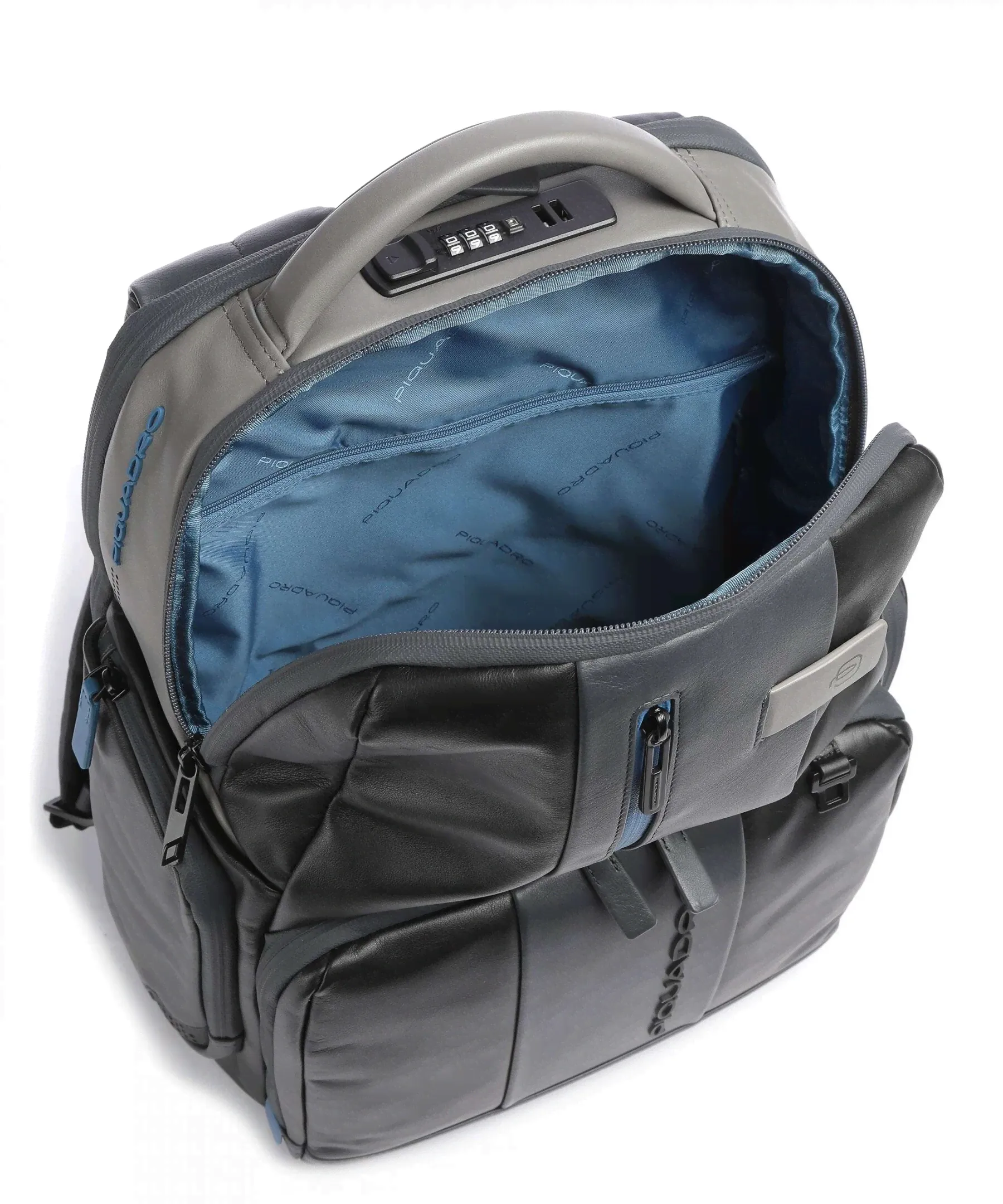 Piquadro Рюкзак кожаный Piquadro CA4550UB00BM/NGR серо-черный рюкзак-3