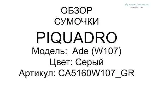 Обзор сумки Piquadro ADE/Grey CA5160W107_GR