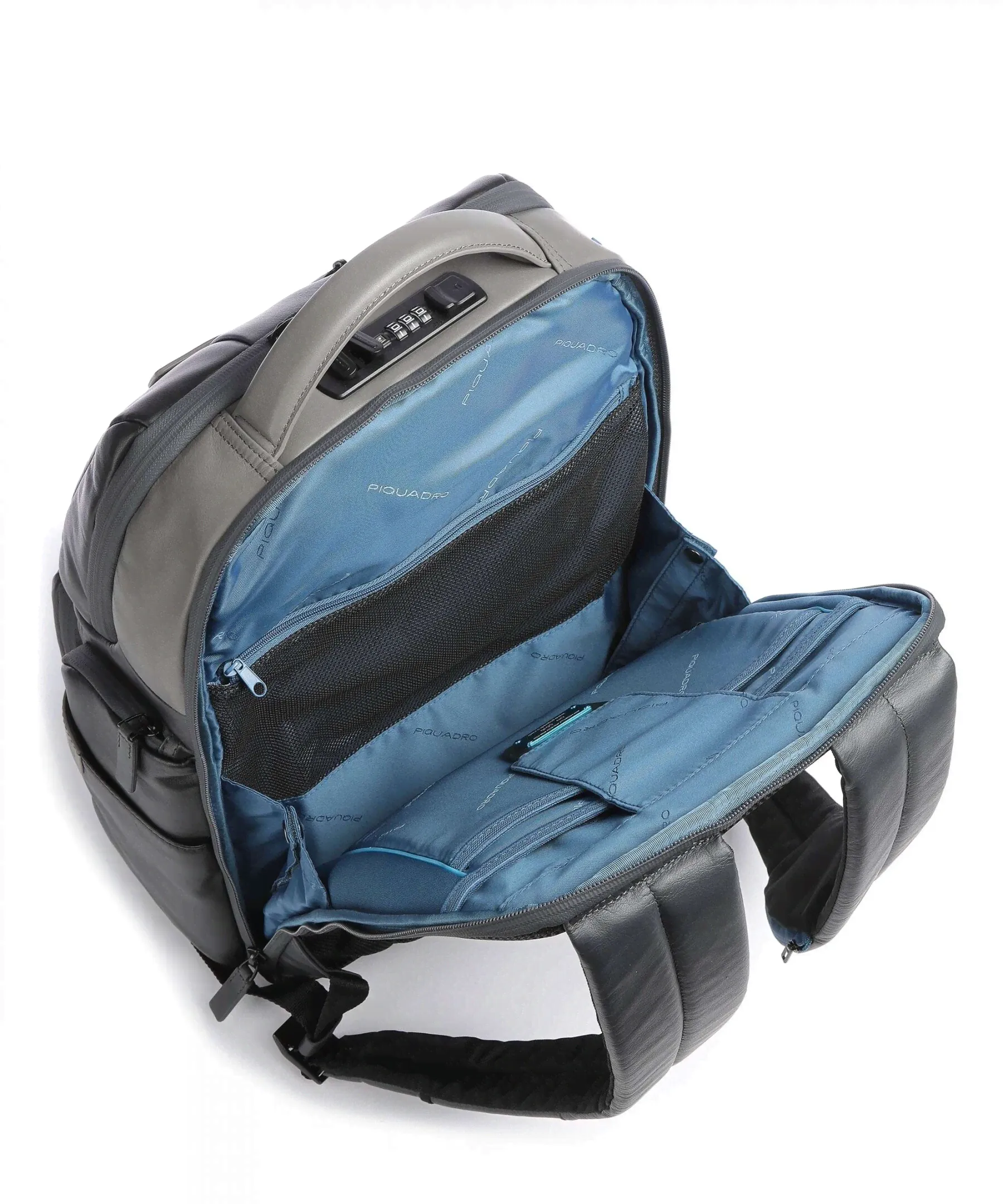 Piquadro Рюкзак кожаный Piquadro CA4550UB00BM/NGR серо-черный рюкзак-1