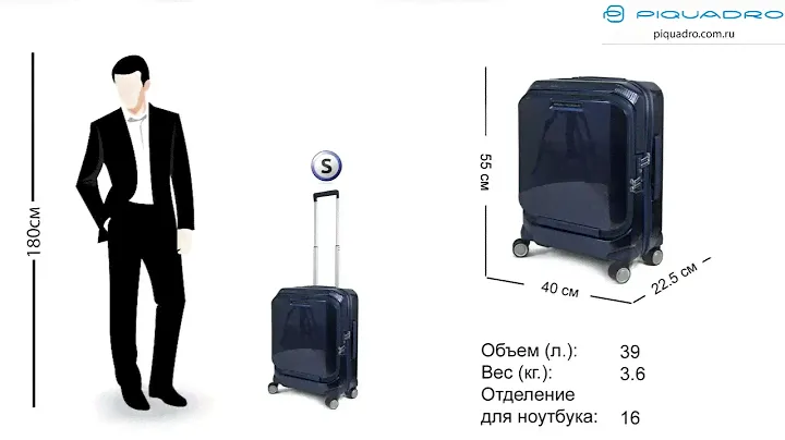 Обзор чемодана Piquadro CUBICA⁄Red S маленький BV4736CB R