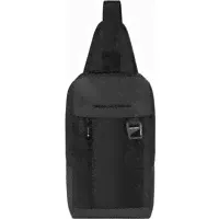 Рюкзак слинг Piquadro Steve CA6003S131 / N черный полиэстер / натур. кожа
