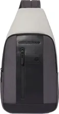 Рюкзак PIQUADRO слинг мужской Brief2 Special CA4536BR2S/GRN серый/черный нейлон/натур.кожа
